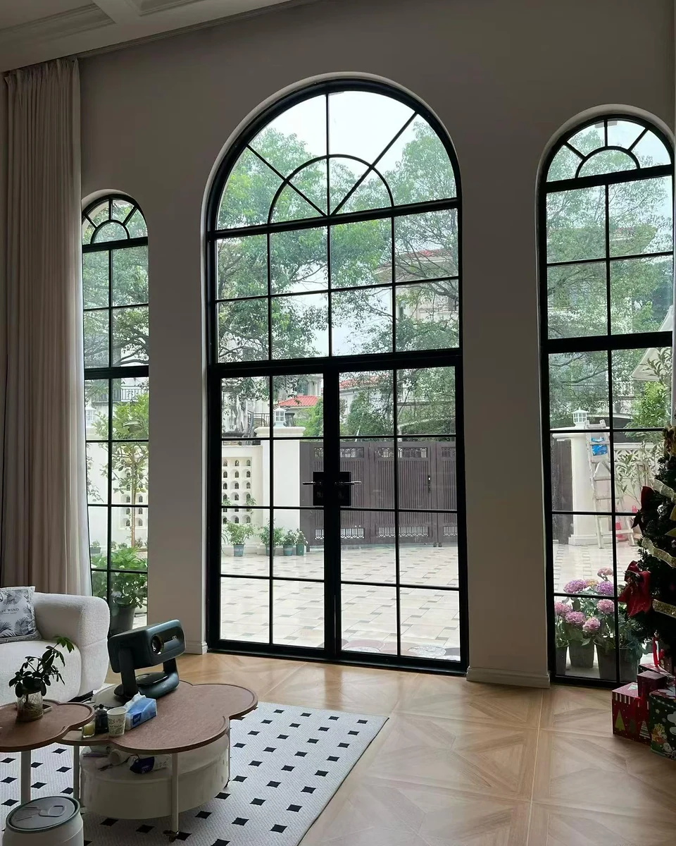Full-Height Arched French Doors