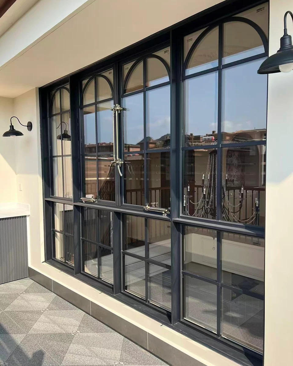 Black Arched Balcony Windows