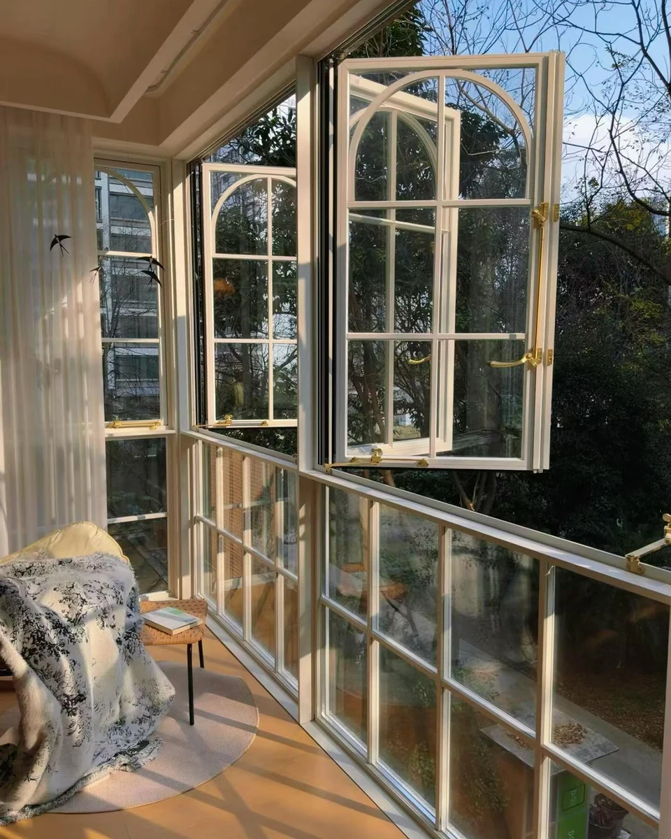 Cream Arched Casement Windows