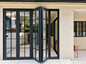 HF08 · Dark grey — Outdoor opening · folding panels