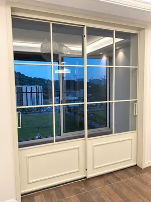 FS05 · Cream white · straight grid — Sliding door style reference