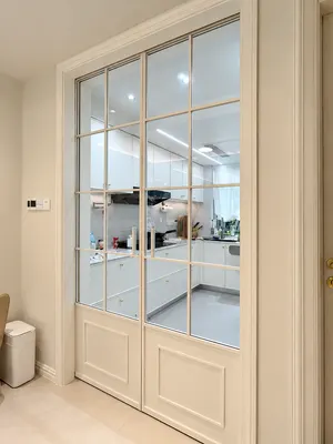 FS06 · White · kitchen grid design — Sliding door style reference