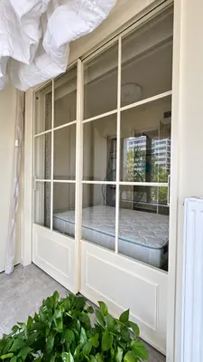 FS09 · Cream white · straight grid room divider — Sliding door style reference